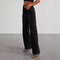 Womens Straight Wide Leg Jeans